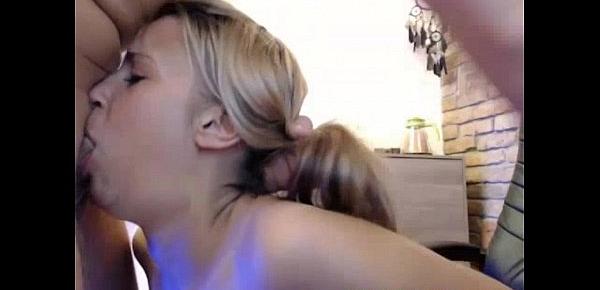  Dirty Blonde With Pigtails Sucks As A Vacuum Cleaner